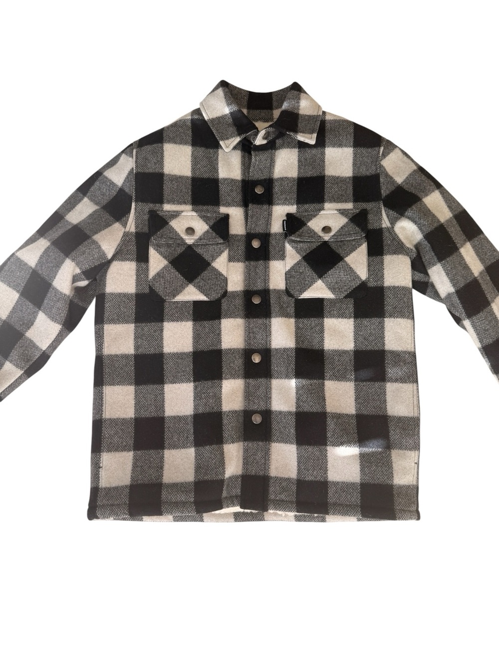 SANDRO PARIS MENS JACKET WOOL BLEND SIZE MEDIUM SNAP CLOSURE